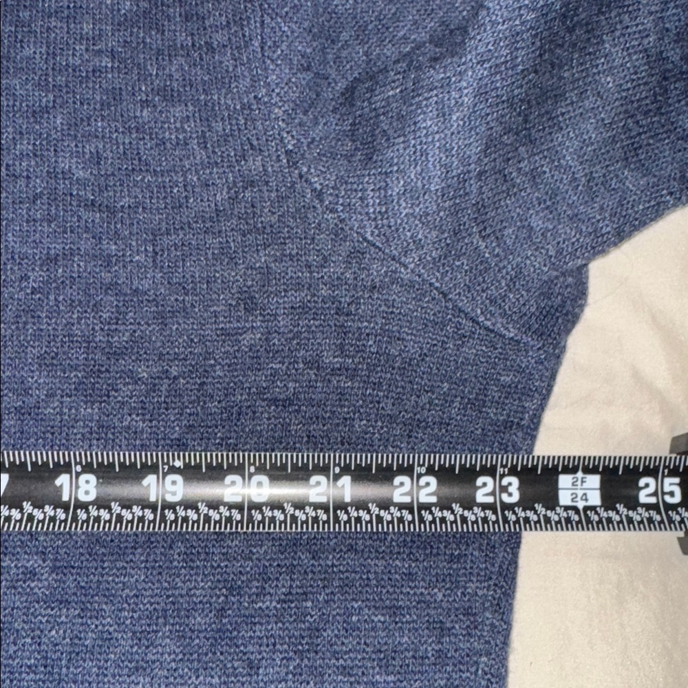 Pendleton Lamb Wool Quarter Zip Sweater Navy Size… - image 5